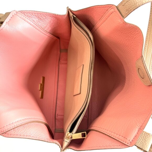 Marc Jacobs Director Large Tote Shoulder Bag Calf Leather Beige - Picture 5 of 12